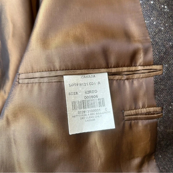 Arnold Brant  Brown Tweed Pure Cashmere Blazer - Picture 15 of 15